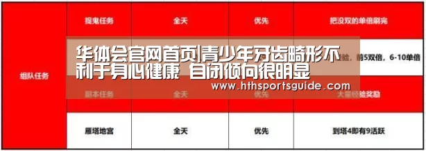 华体会官网首页|青少年牙齿畸形不利于身心健康 自闭倾向很明显(图2) 华体会体育网页版